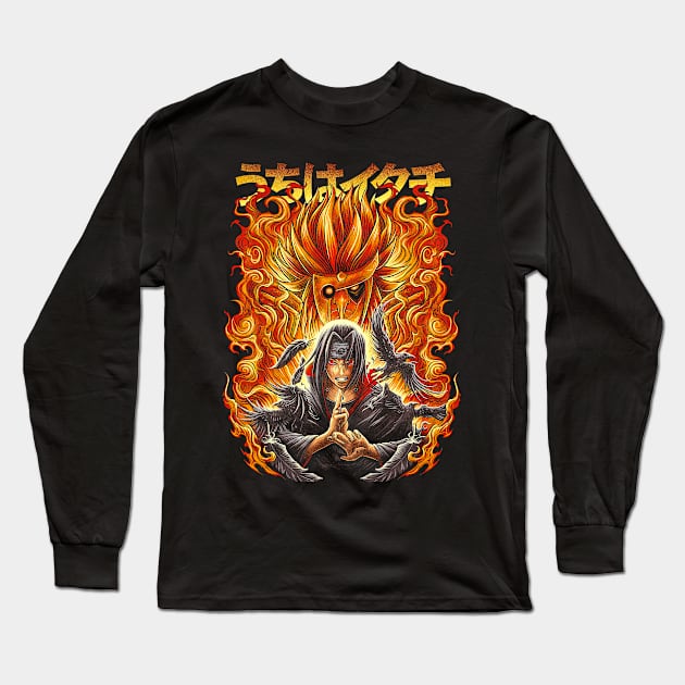 Itachi Susano'o Design Art Long Sleeve T-Shirt by Ken Asahvey